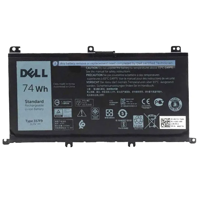 Dell 0GFJ6 | 6-Cell 74WHr Battery for Inspiron 15 7599 Refurbished - Dell refurbished available on Gotodirect