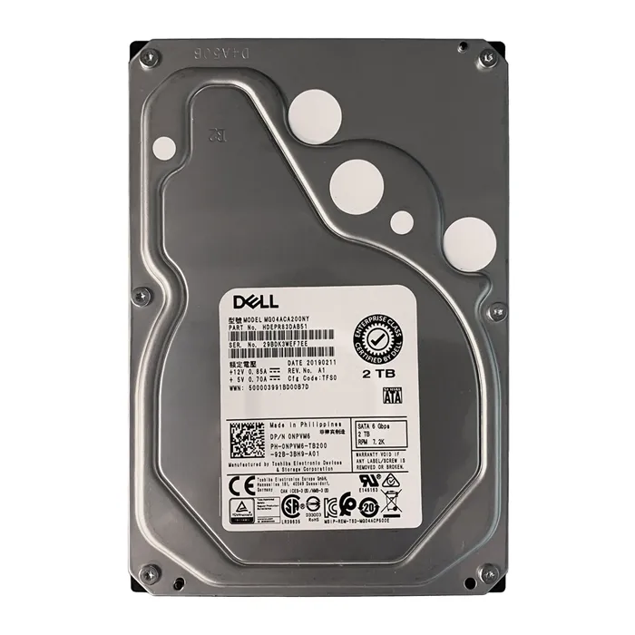 Dell 0NPVM6 | 2TB 7200RPM SATA 6Gb/s Hot-Pluggable (512n) 3.5-Inch Hard Drive for PowerEdge Server & PowerVault Storage Array Refurbished - Dell refurbished available on Gotodirect