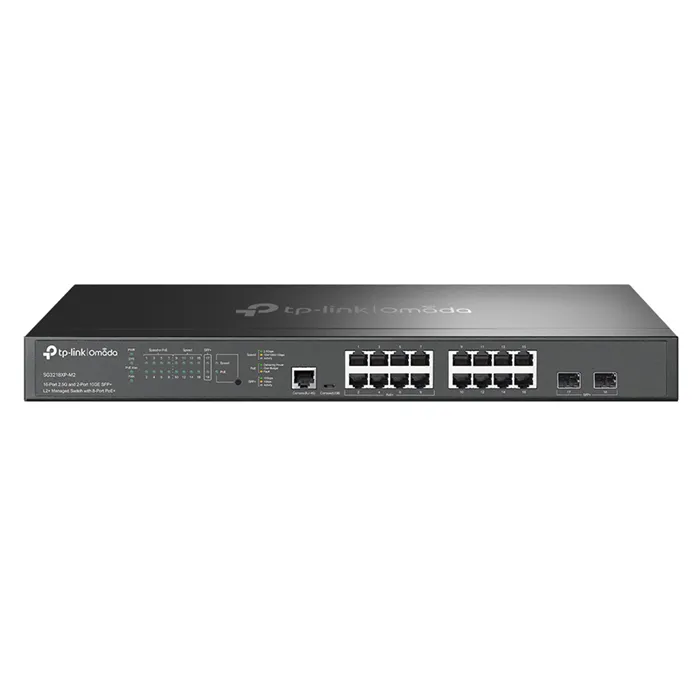 TP-LINK SG3218XP-M2 | Omada 16-Port 2.5G and 2-Port 10GE SFP+ L2+ Managed Switch with 8-Port PoE+ Refurbished - TP-Link refurbished available on Gotodirect