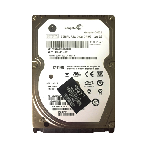 HP 506056-001 | 320GB 5400RPM SATA 1.5Gb/s 8MB Cache 2.5-inch Hard Drive Refurbished - Hewlett-Packard (ou HP en abrégé) refurbished available on Gotodirect
