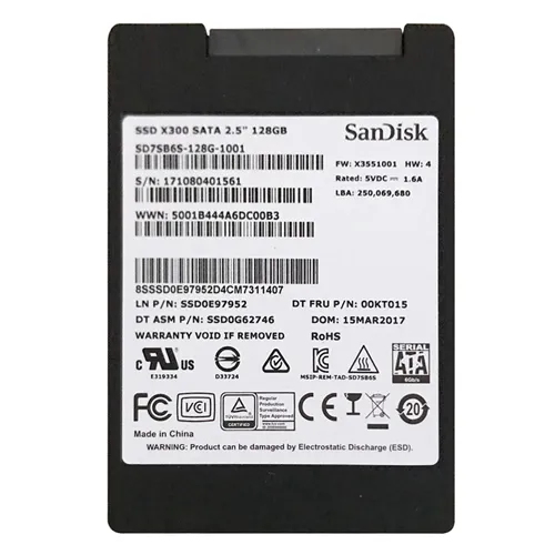 Lenovo 00KT015 | 128GB SATA 6Gb/s 2.5-inch Solid State Drive Refurbished - Lenovo refurbished available on Gotodirect