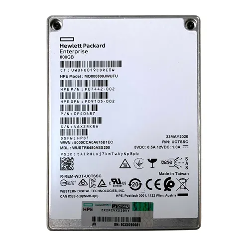 HP P07442-002 | 800GB SAS 12Gb/s PCI Express NVMe 3.0 x4 Mixed Use 2.5-Inch Solid State Drive Refurbished - Hewlett-Packard (ou HP en abrégé) refurbished available on Gotodirect