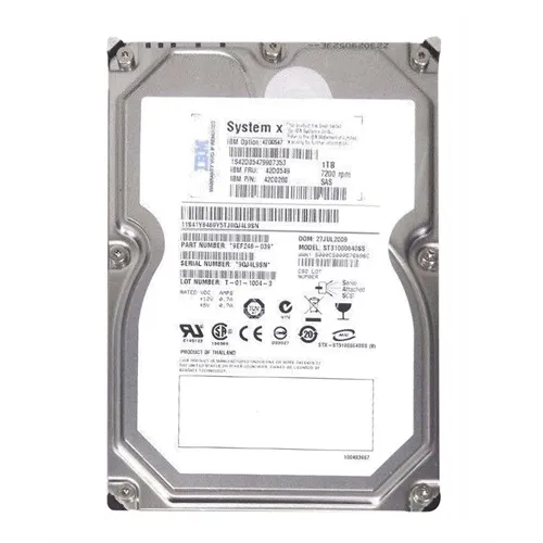 IBM 42D0547 | 1TB 7200RPM Near Line SAS 3Gb/s Hot-Swappable 3.5-Inch Hard Drive Refurbished -  refurbished available on Gotodirect
