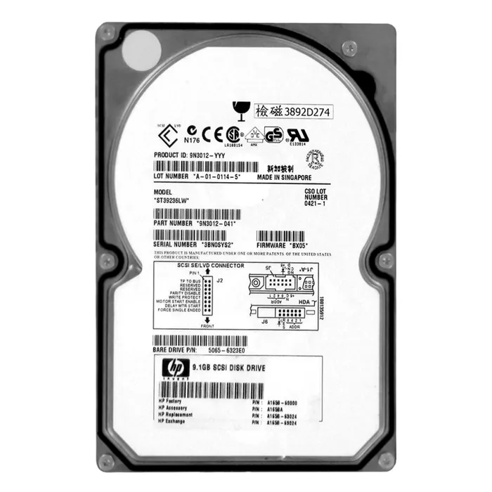 HP 5065-6323 | 9.1GB 7200RPM Ultra-2 Wide SCSI (LVD) 68-Pin 3.5-Inch Hard Drive Refurbished - Hewlett-Packard (ou HP en abrégé) refurbished available on Gotodirect
