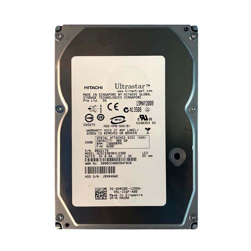 Dell 0HR200 | 300GB 15000RPM SAS 3Gb/s Hot-Pluggable 3.5-Inch Hard Drive for PowerEdge Servers Refurbished - Dell refurbished available on Gotodirect