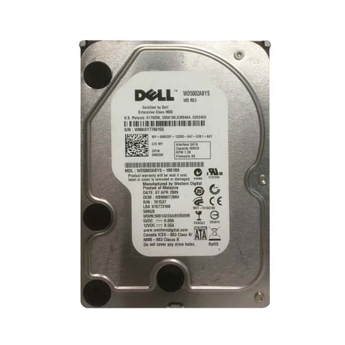 Dell 0M020F | 500GB 7200RPM SATA 3Gb/s Hot-Pluggable 16MB Cache 3.5-Inch Hard Drive for PowerEdge Servers Refurbished - Dell refurbished available on Gotodirect