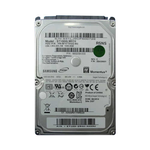 HP 665259-003 | 1TB 5400RPM SATA 3Gb/s 2.5-Inch Hard Drive Refurbished - Hewlett-Packard (ou HP en abrégé) refurbished available on Gotodirect