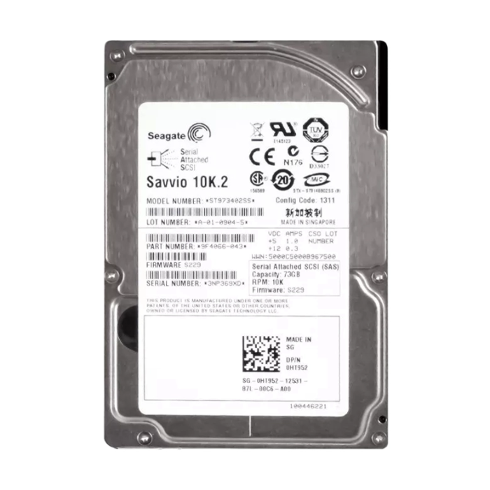 Dell HT952 | 73GB 10000RPM SAS 3Gb/s Hot-Pluggable 2.5-Inch Hard Drive for PowerEdge Servers Refurbished - Dell refurbished available on Gotodirect