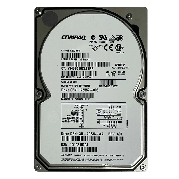 Buy HP 3R-A0838-AA | 9.1GB 7200RPM Wide Ultra2 SCSI LVD 68-Pin 3.5-Inch Hard Drive Refurbished - $325.79 HP 3R-A0838-AA | 9.1GB 7200RPM Wide Ultra2 SCSI LVD 68-Pin 3.5-Inch Hard Drive Refurbished - Hewlett-Packard (ou HP en abrégé) refurbished available on Gotodirect