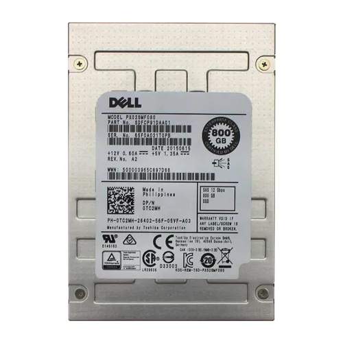 Dell TC2MH | 800GB Multi-Level Cell SAS 12Gb/s Hot-Pluggable 2.5-Inch Solid State Drive for PowerEdge Servers Refurbished - Dell refurbished available on Gotodirect