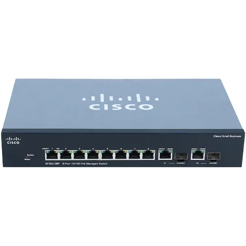 Cisco SRW-208P | Small Business SRW208MP 8 x RJ-45 Ports PoE 10/100Base-TX + 2 x SFP Ports Layer 3 Managed Rack-mountable Fast Ethernet Network Switch Refurbished - Cisco Systems Inc. refurbished available on Gotodirect