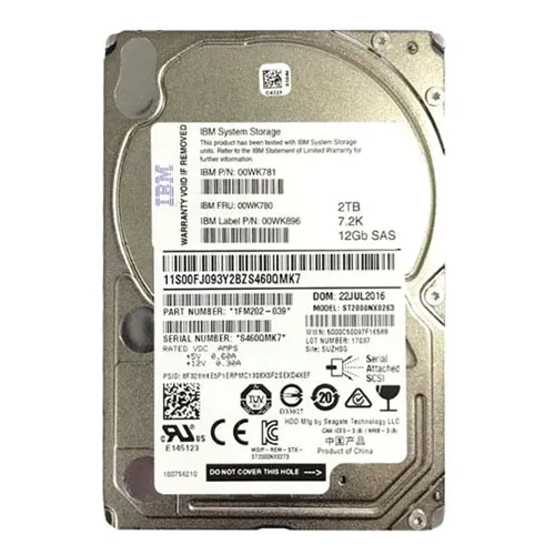 IBM 00WK896 | 2TB 7200RPM Near Line SAS 12Gb/s 128MB Cache 2.5-Inch Hard Drive for Storwize Storage System Refurbished -  refurbished available on Gotodirect