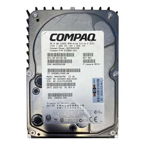 Compaq 340852-080 | 36GB 10000RPM SCSI Hot-Swappable Hard Drive Refurbished -  refurbished available on Gotodirect