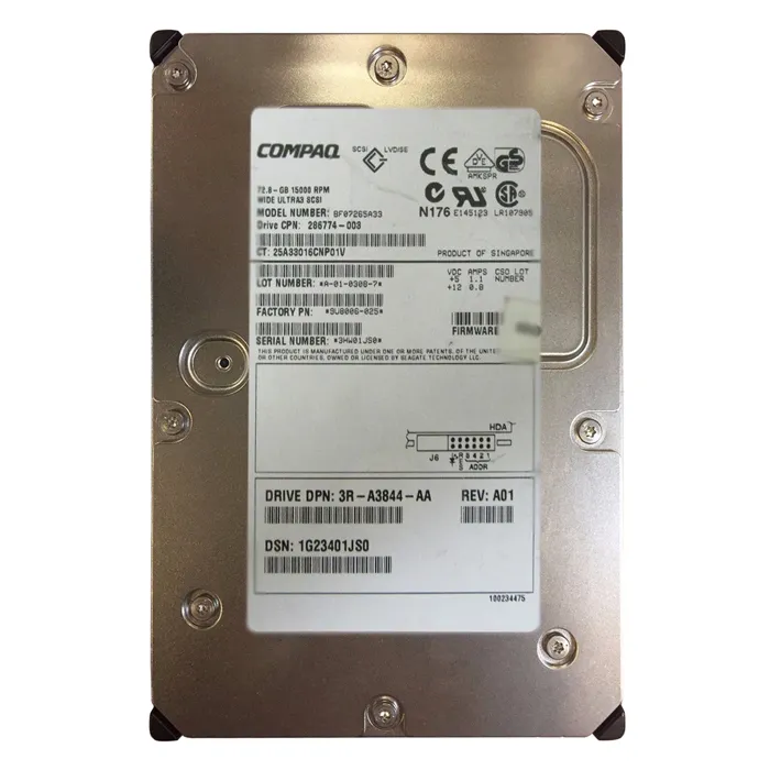 Compaq 3R-A3844-AA | 73GB 15000RPM Ultra 320 SCSI 3.5-Inch Hard Drive Refurbished -  refurbished available on Gotodirect