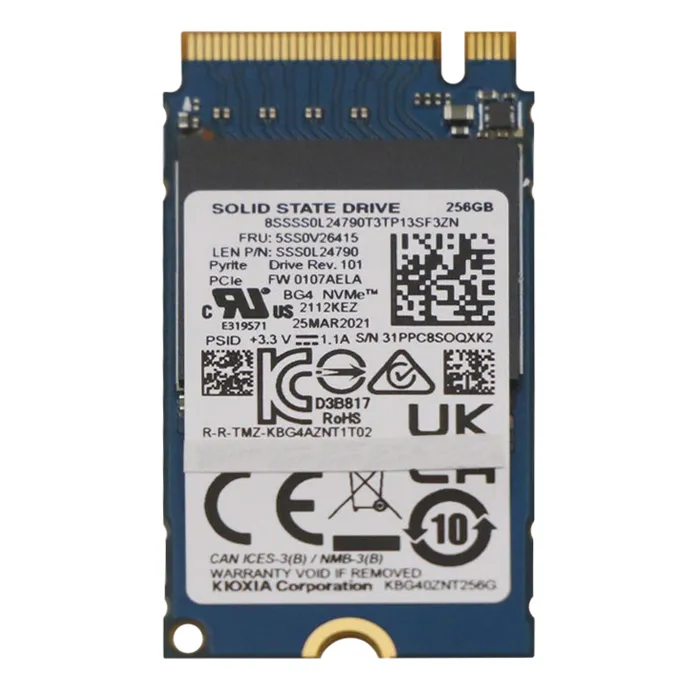 Lenovo 5SS0V26415 | 256GB TLC PCI Express 3.0 x2 NVMe M.2 2242 Internal Solid State Drive Refurbished - Lenovo refurbished available on Gotodirect