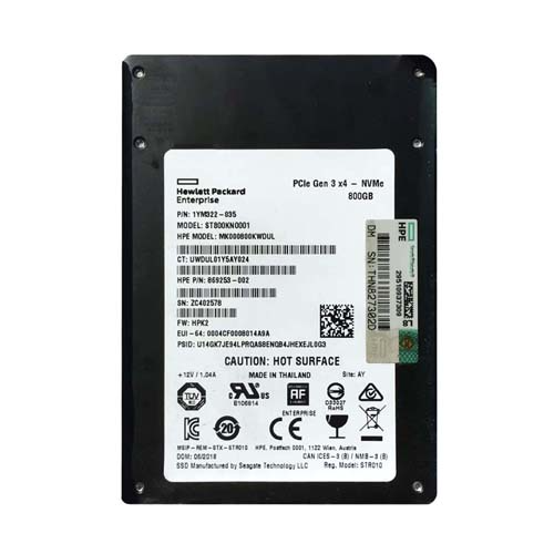 HP MK000800KWDUL | 800GB SAS 12Gb/s PCI Express NVMe 3.0 x4 2.5-Inch Solid State Drive Refurbished - Hewlett-Packard (ou HP en abrégé) refurbished available on Gotodirect