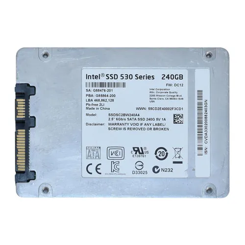 Intel SSDSC2BW240A4K5 | 530 240GB Multi-Level Cell SATA 6Gb/s NAND Flash 2.5-Inch Solid State Drive Refurbished - Intel refurbished available on Gotodirect