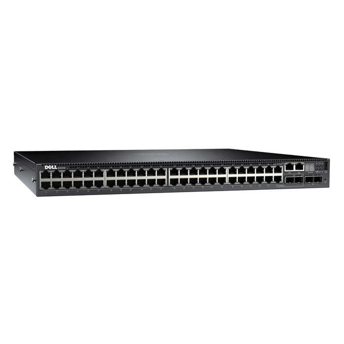 Dell 0N3048 | PowerSwitch N3000 Series N3048 48 x RJ-45 Ports 10/100/1000Base-T + 2 x SFP+ Ports + 2 x Combo SFP Ports 1000Base-T Layer 3 Managed 1U Rack-mountable Gigabit Ethernet Network Switch Refurbished - Dell refurbished available on Gotodirect
