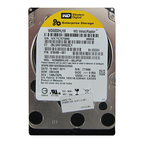 HP 618499-001 | 600GB 10000RPM SATA 6Gb/s 32MB Cache 3.5-inch Hard Drive Refurbished - Hewlett-Packard (ou HP en abrégé) refurbished available on Gotodirect