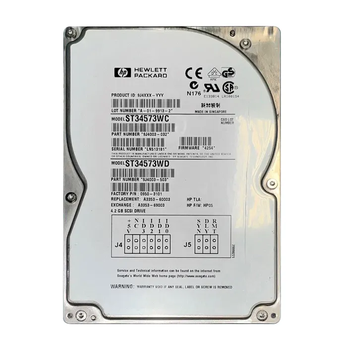 HP 0950-3101 | 4.3GB 7200RPM Fast Wide SCSI Single-Ended 1MB Cache 68-Pin 3.5-Inch Hard Drive Refurbished - Hewlett-Packard (ou HP en abrégé) refurbished available on Gotodirect