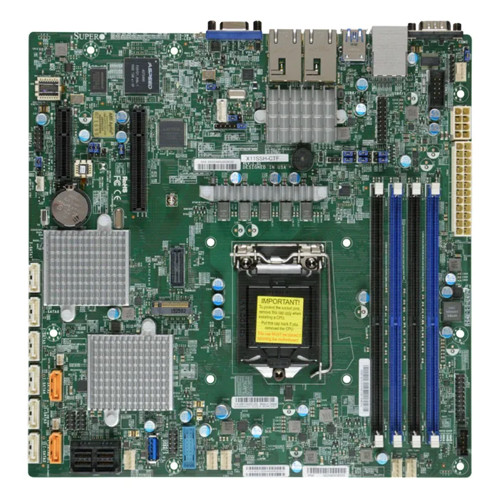 Supermicro X11SSH-CTF | Socket LGA1151 Intel C236 Chipset Micro-ATX System Board (Motherboard) Supports Celeron/Pentium/Core i3/Xeon E3-1200 v6/v5 Series DDR4 4 x DIMM Refurbished -  refurbished available on Gotodirect