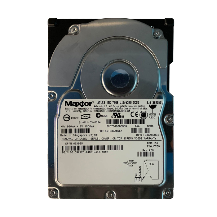 Dell SG09X925 | 73GB 15000RPM Ultra-320 SCSI 80-Pin Hot Swap 8MB Cache 3.5-Inch Internal Hard Drive Refurbished - Dell refurbished available on Gotodirect