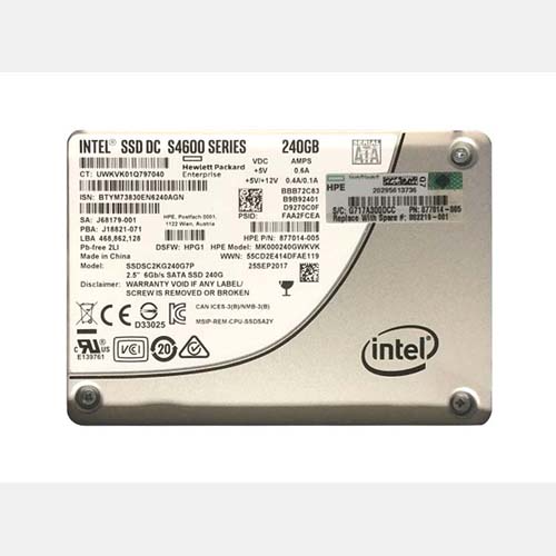 HP 882219-001 | 240GB SATA 6Gb/s Hot-Pluggable Mixed Use 2.5-Inch Enterprise Solid State Drive for ProLiant Server and Storage Array Refurbished - Hewlett-Packard (ou HP en abrégé) refurbished available on Gotodirect