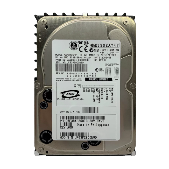 Fujitsu CA05904-B46300DL | 72GB 10000RPM Ultra160 SCSI LVD 8MB Cache 3.5-Inch Hard Drive Refurbished - Fujitsu refurbished available on Gotodirect