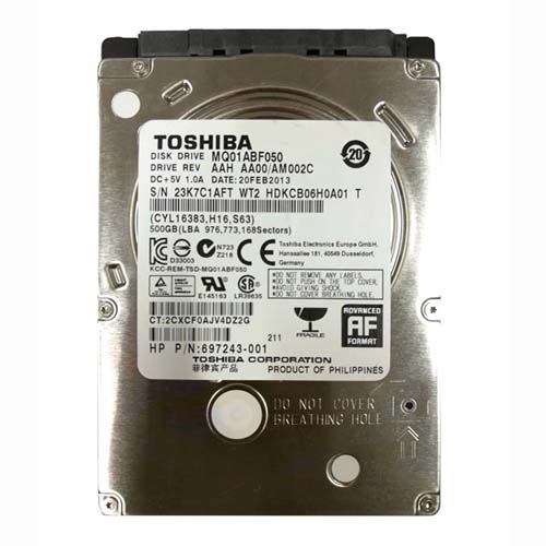 HP 697243-001 | 500GB 5400RPM SATA 6Gb/s 8MB Cache 2.5-inch Hard Drive Refurbished - Hewlett-Packard (ou HP en abrégé) refurbished available on Gotodirect