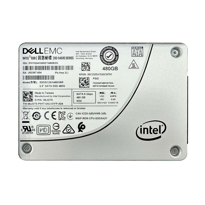 Intel SSDSC2KG480G8R | D3 S4610 480GB Triple-Level Cell SATA 6Gb/s 2.5-Inch Solid State Drive Refurbished - Intel refurbished available on Gotodirect
