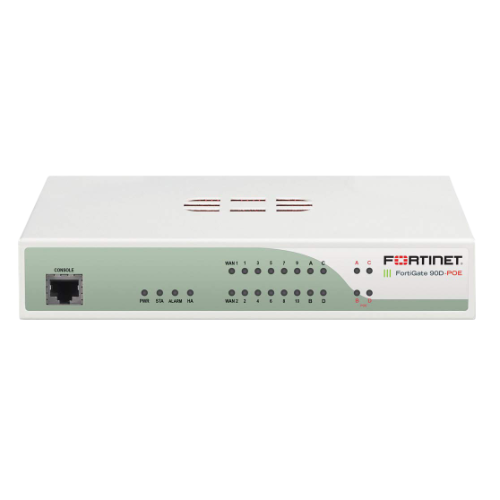 Fortinet FG-90D-POE | FortiGate 90D Series 4 x Ports PoE 1000Base-T + 10 x Ports 1GbE RJ-45 + 2 x Ports 1GbE RJ-45 WAN Network Security Firewall Appliance Refurbished - Fortinet refurbished available on Gotodirect