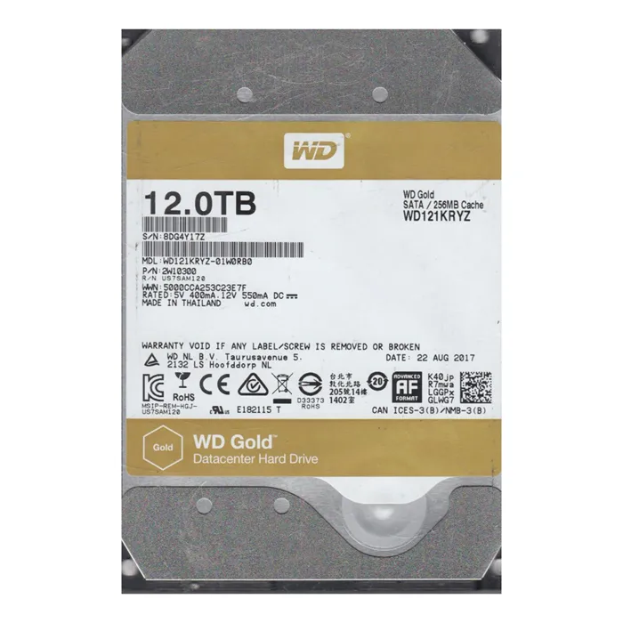 Western Digital WD121KRYZ | Gold Helium 12TB 3.5-inch 6GB/s SATA 7200RPM 256MB Cache 512e Enterprise Class Hard Drive Refurbished - Western Digital refurbished available on Gotodirect