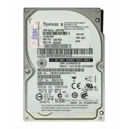 IBM 42C0269 | 146GB 10000RPM SAS 6Gb/s Hot Swappable 2.5-Inch Hard Drive Refurbished -  refurbished available on Gotodirect