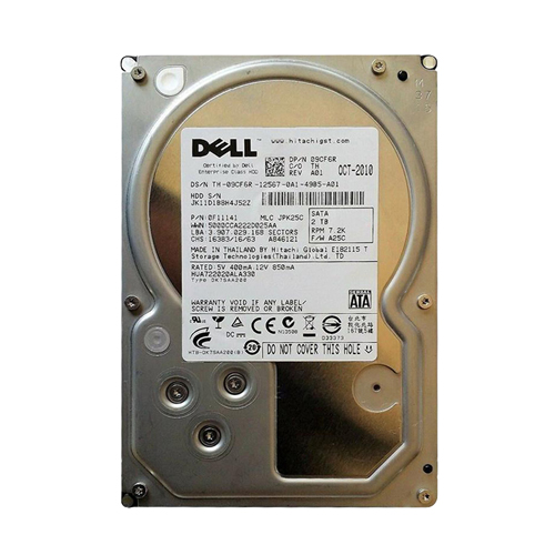 Dell 9CF6R | 2TB 7200RPM SATA 3Gb/s Hot-Pluggable 32MB Cache (512n) 3.5-Inch Hard Drive for PowerEdge Server & PowerVault Storage Array Refurbished - Dell refurbished available on Gotodirect