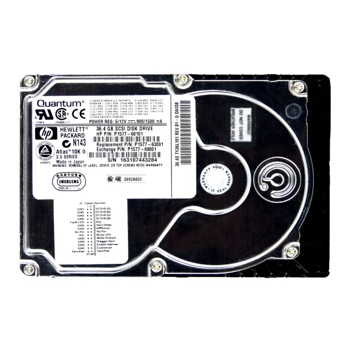 Buy HP P1577-69001 | 36.4GB 10000RPM Ultra160 SCSI LVD 68-Pin 3.5-Inch Hard Drive Refurbished - $413.23 HP P1577-69001 | 36.4GB 10000RPM Ultra160 SCSI LVD 68-Pin 3.5-Inch Hard Drive Refurbished - Hewlett-Packard (ou HP en abrégé) refurbished available on Gotodirect