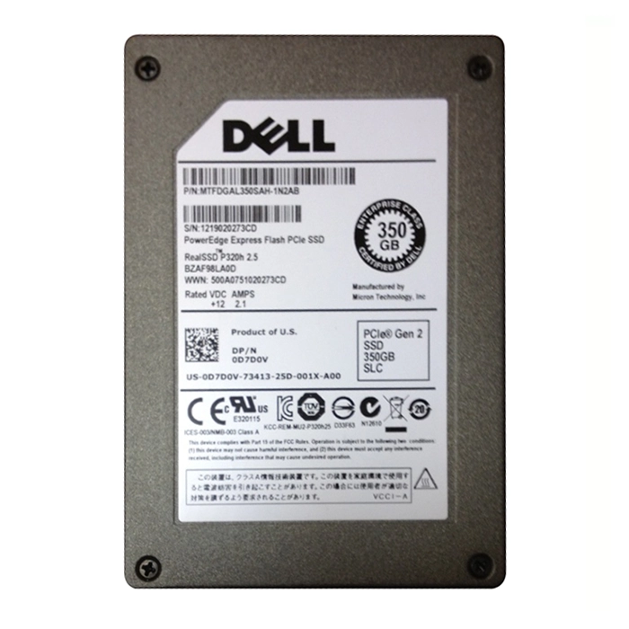 Dell D7D0V | 350GB Single-Level Cell PCI Express 2.0 x4 2.5-Inch Solid State Drive Refurbished - Dell refurbished available on Gotodirect
