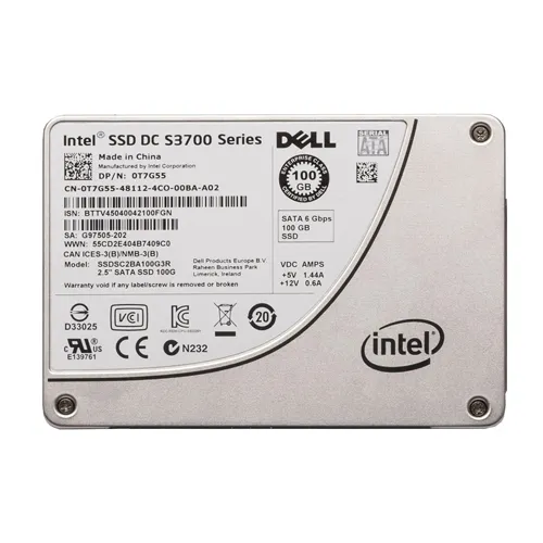 Dell 0T7G55 | 100GB Multi-Level Cell SATA 6Gb/s Hot-Pluggable 2.5-Inch Solid State Drive for PowerEdge Servers Refurbished - Dell refurbished available on Gotodirect