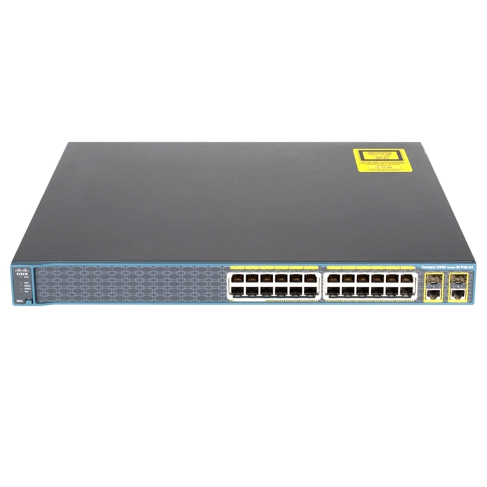 Cisco WS-C2960-24PC-S= | Catalyst 2960 Series 2960-24PC 24 x RJ-45 Ports PoE 10/100Base-TX + 2 x Dual-Personality SFP Uplinks Ports Layer 2 Managed Rack-Mountable Fast Ethernet Network Switch Refurbished - Cisco Systems Inc. refurbished available on Gotodirect