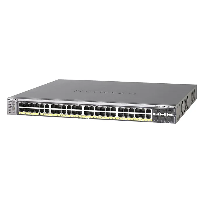 Buy Netgear GSM7252PS-100EU | Prosafe M5300 Series M5300-52G-PoE+ 48 x RJ-45 Ports PoE+ 10/100/1000Base-T + 4 x Combo SFP Ports + 2 x SFP+ Uplink Ports Layer 3 Managed Stackable Gigabit Ethernet Network Switch Refurbished - $687.97 Netgear GSM7252PS-100EU | Prosafe M5300 Series M5300-52G-PoE+ 48 x RJ-45 Ports PoE+ 10/100/1000Base-T + 4 x Combo SFP Ports + 2 x SFP+ Uplink Ports Layer 3 Managed Stackable Gigabit Ethernet Network Switch Refurbished - Netgear refurbished available on Gotodirect