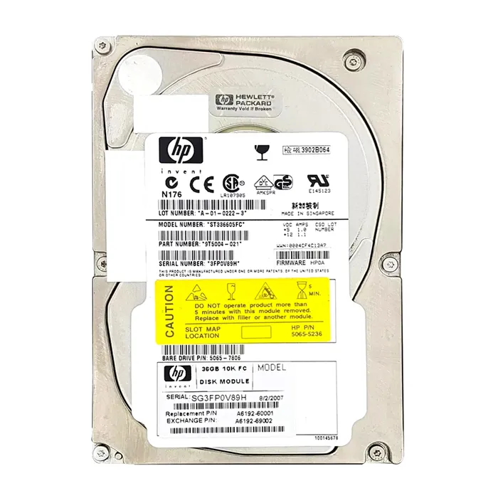 HP 5065-7806 | 36.4GB 10000RPM Fibre Channel 2Gb/s Hot Swappable 3.5-Inch Hard Drive Refurbished - Hewlett-Packard (ou HP en abrégé) refurbished available on Gotodirect