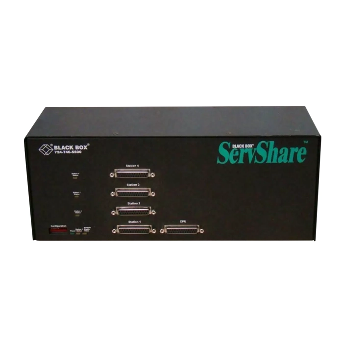 Black Box KV754A | ServShare KVM Switch 4 x 1 4 x DB-25 Keyboard/Mouse/Video Refurbished -  refurbished available on Gotodirect