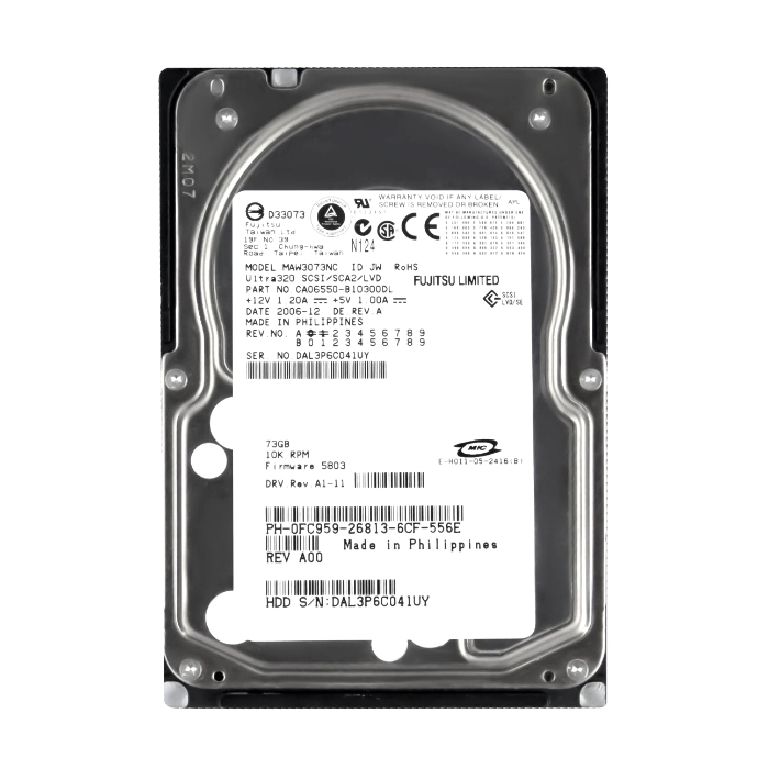 Fujitsu CA06550-B10300DL | 73GB 10000RPM Ultra320 SCSI 80-Pin 8MB Cache 3.5-Inch Hard Drive Refurbished - Fujitsu refurbished available on Gotodirect