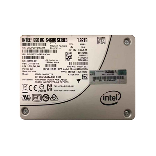HP MK001920GWJPQ | 1.92TB SATA 6Gb/s Hot-Pluggable Mixed Use 2.5-Inch Enterprise Solid State Drive for ProLiant Server and Storage Array Refurbished - Hewlett-Packard (ou HP en abrégé) refurbished available on Gotodirect
