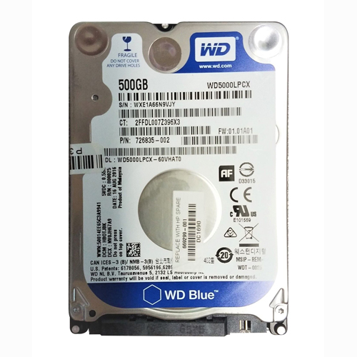 HP 726835-002 | 500GB 5400RPM SATA 6Gb/s 8MB Cache 2.5-inch Hard Drive Refurbished - Hewlett-Packard (ou HP en abrégé) refurbished available on Gotodirect