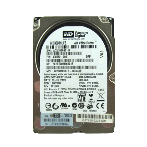 Buy HP 519228-001 | 300GB 10000RPM SATA 6Gb/s 3.5-inch Hard Drive Refurbished - $257.92 HP 519228-001 | 300GB 10000RPM SATA 6Gb/s 3.5-inch Hard Drive Refurbished - Hewlett-Packard (ou HP en abrégé) refurbished available on Gotodirect