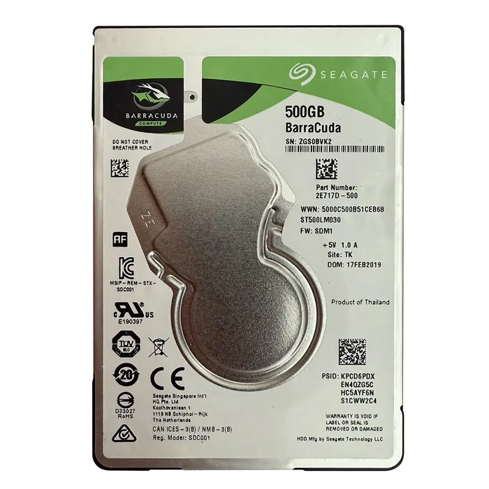 Seagate ST500LM030 | BarraCuda 500GB 2.5-inch 6GB/s SATA 5400RPM 128MB Cache 512e Laptop Hard Drive Refurbished - Seagate refurbished available on Gotodirect