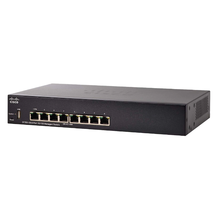 Cisco SF350-08-K9-NA | Small Business 350 Series SF350-08 8 x Ports 10/100Base-T Layer 3 Managed Fast Ethernet Network Switch Refurbished - Cisco Systems Inc. refurbished available on Gotodirect