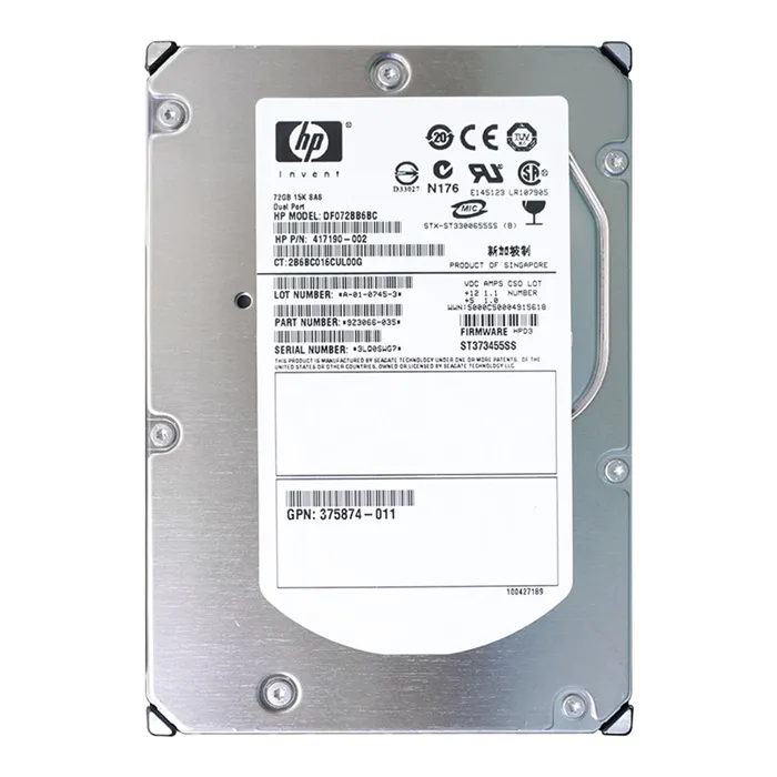 HP DF072BB6BC | 72GB 15000RPM SAS 3Gb/s 3.5-inch Hard Drive Refurbished - Hewlett-Packard (ou HP en abrégé) refurbished available on Gotodirect