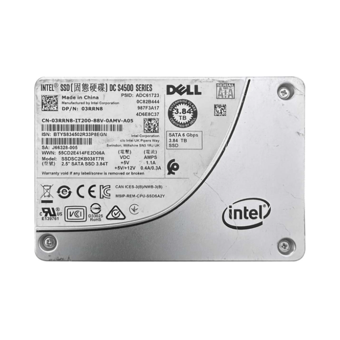 Dell 3RRN8 | 3.84TB Triple-Level Cell SATA 6Gb/s Read Intensive 2.5-Inch Solid State Drive Refurbished - Dell refurbished available on Gotodirect
