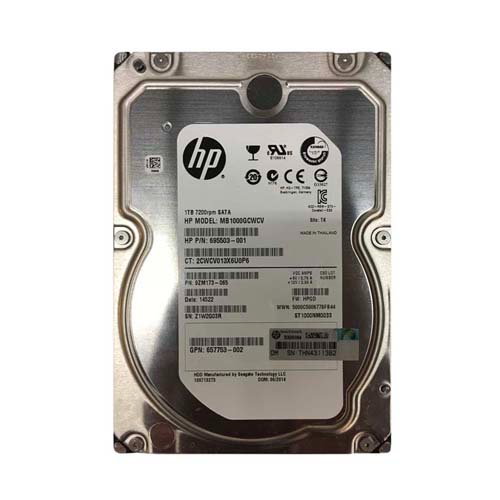 HP 695503-001 | 1TB 7200RPM SATA 6GB/s Hot-Pluggable 3.5-Inch LPc Hard Drive for ProLiant Gen8/Gen9/Gen10/Gen10+/Gen11 Servers Refurbished - Hewlett-Packard (ou HP en abrégé) refurbished available on Gotodirect